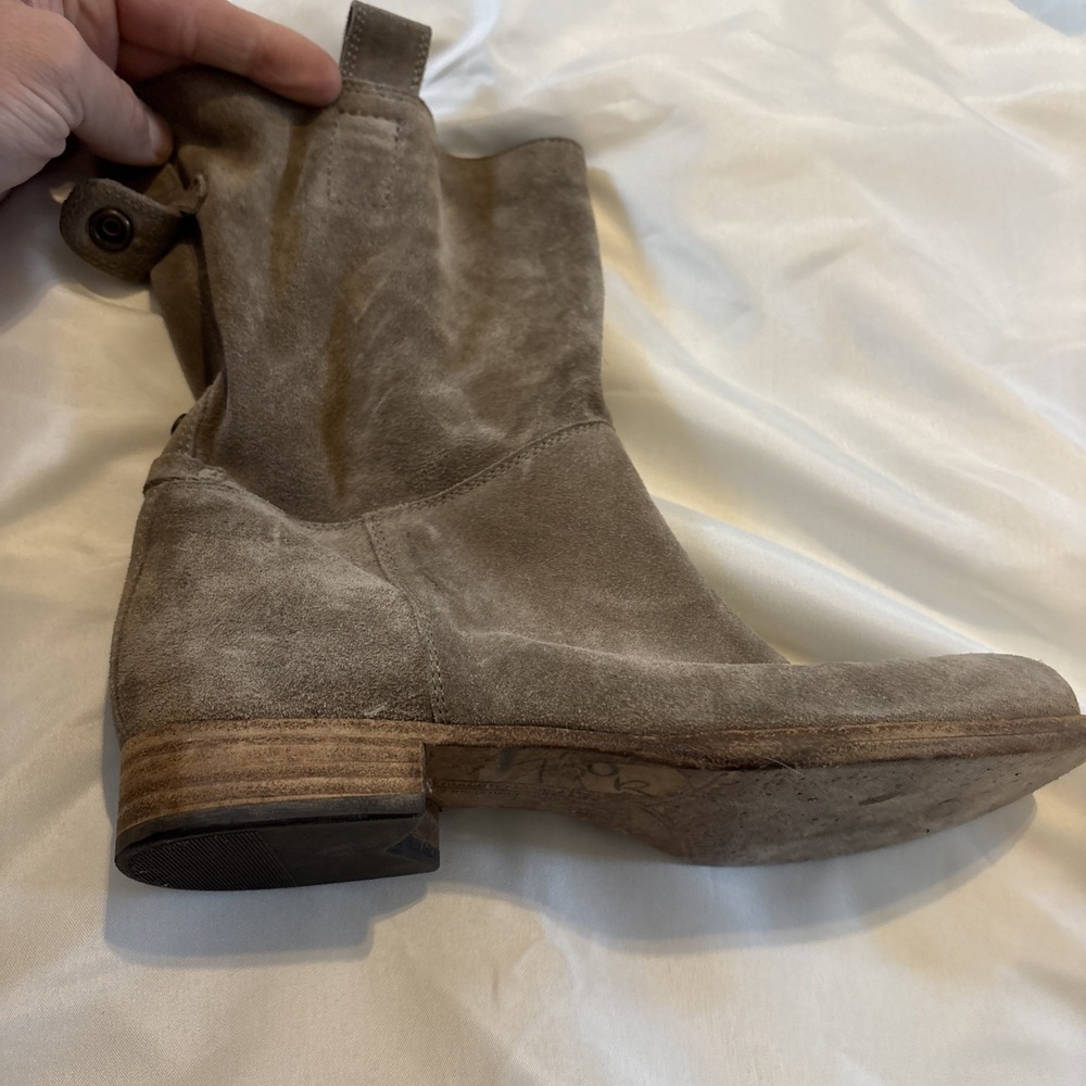 Alberto Fermani Umbria Women's beige‎ suede slouch booties Size 6 36.5 - Picture 2 of 13